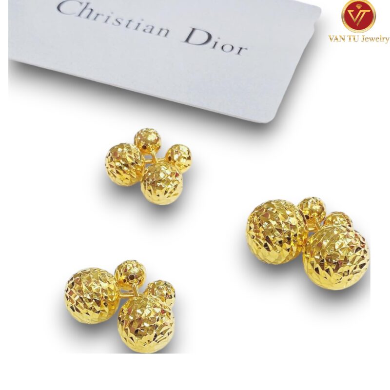 bông tai dior chốt ren vàng 10k 3314