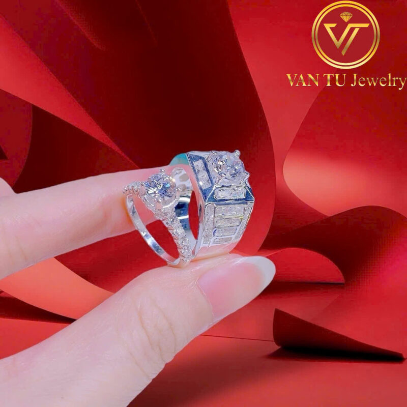 hẫn đôi bạc ý cao cấp 433252