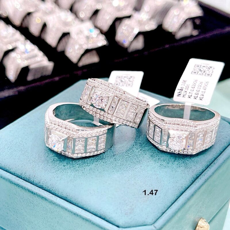 Nhẫn vàng trắng 10k công nghệ korea 37772666