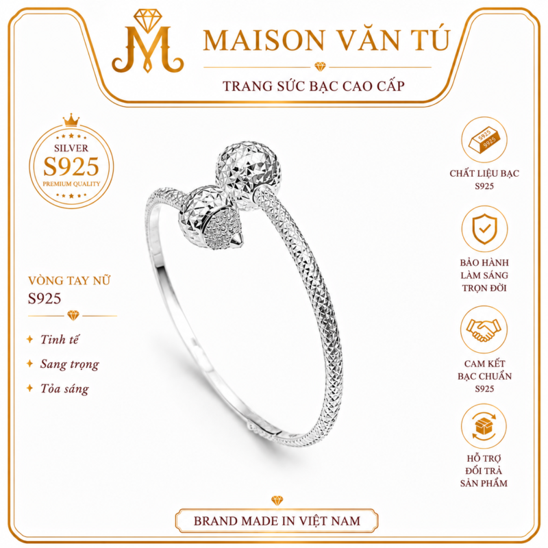 9982 vòng cứng CN bạc cao cấp
